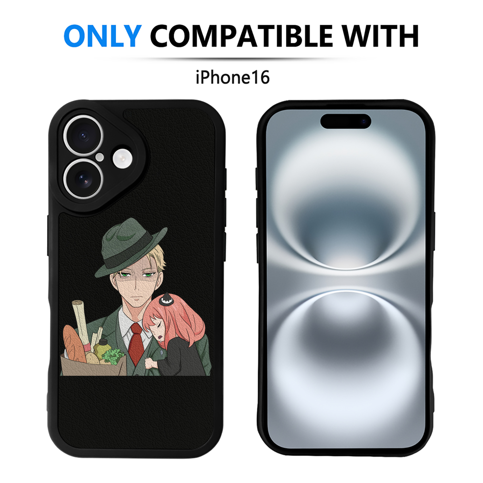 （画像用） SPY×FAMILY间谍家家酒 【iPhone 16シリーズ対応】シリコンスマホケース（レザー調） 材質：シリコン